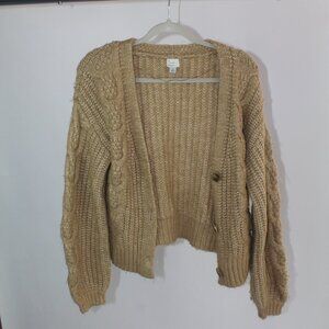 Women's A New Day Brown Knit Cardigan Size Small